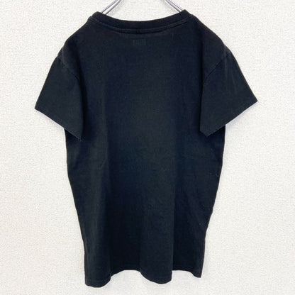 古着 used　BRISCO　半袖プリントTシャツ　フラミンゴ　スカル　レトロデザイン　クルーネック　黒　ブラック　Sサイズ