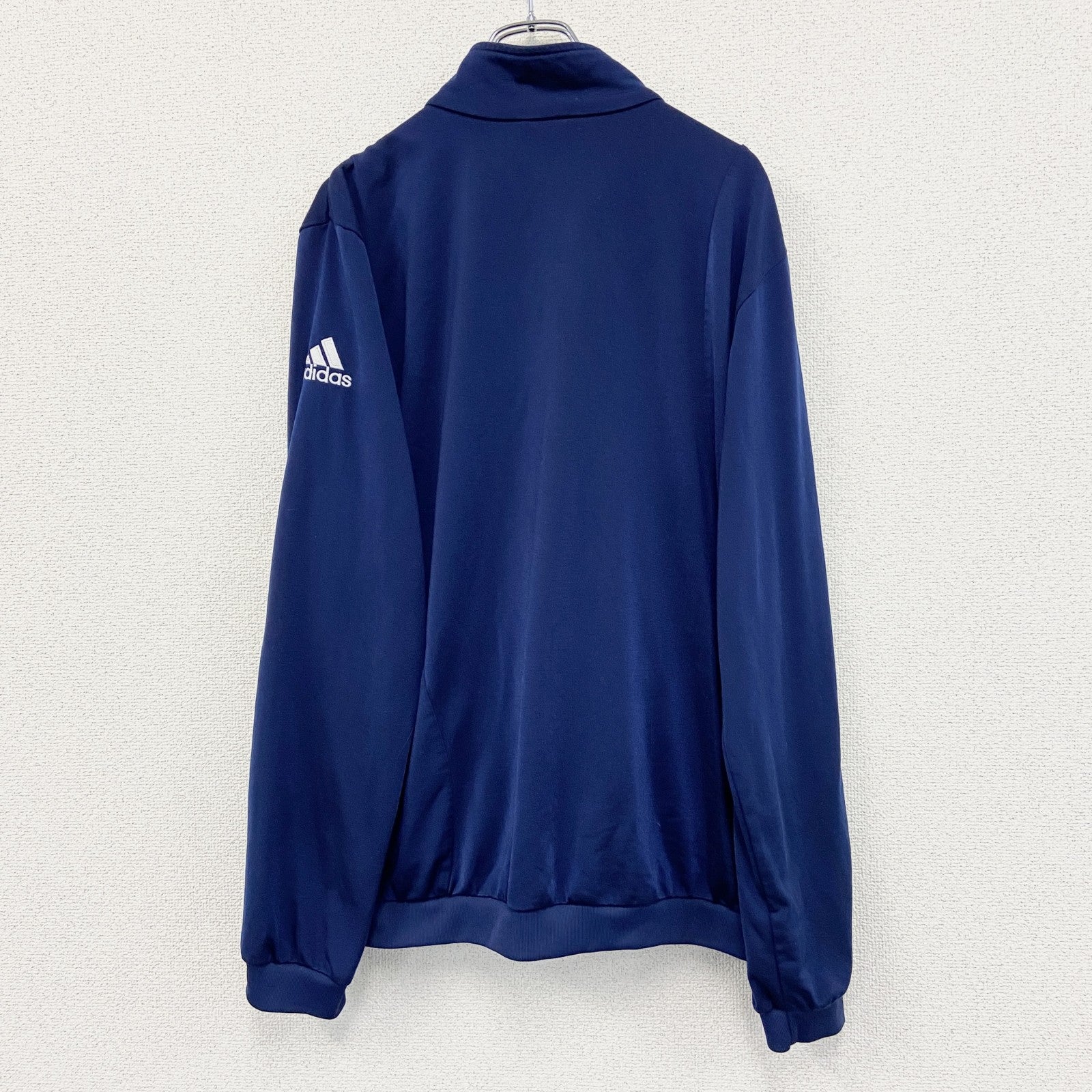 00s　adidas　アディダス　トラックジャケット/ジャージ　ヴィンテージ　スリーストライプス　紺　ネイビー