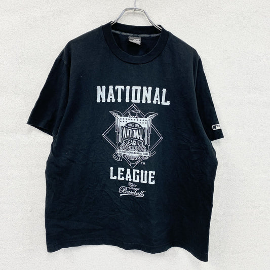 MLB　ナショナルリーグ　半袖プリントTシャツ　黒　ブラック　XLサイズ