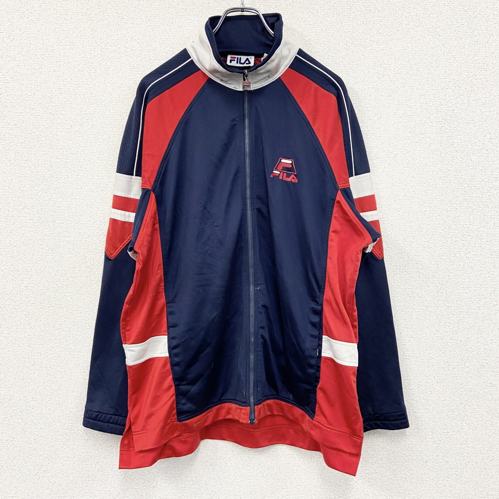 FILA　フィラ　トラックジャケット/ジャージ　紺　ネイビー　Mサイズ