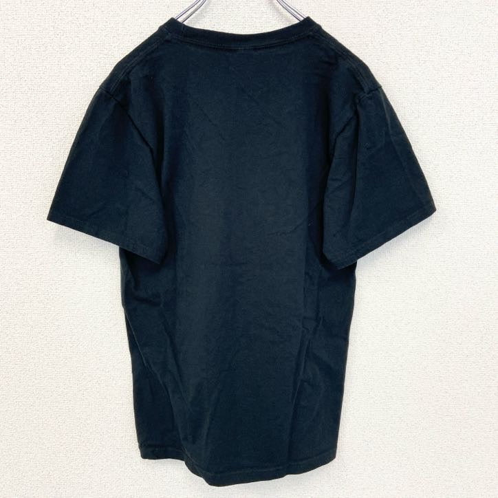 古着 used　PORT＆COMPANY　半袖プリントTシャツ　EQUALITY　カジュアル　猫　クルーネック　黒　Sサイズ
