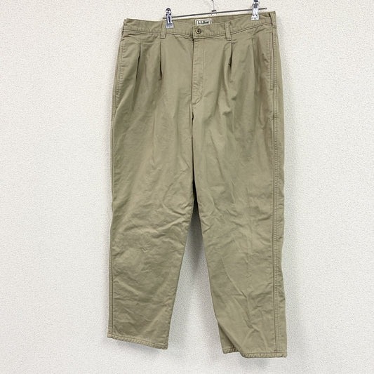 L.L.Bean　エルエルビーン　チノパンツ　ジップフライ　ネル生地ライナー　ベージュ　W36サイズ