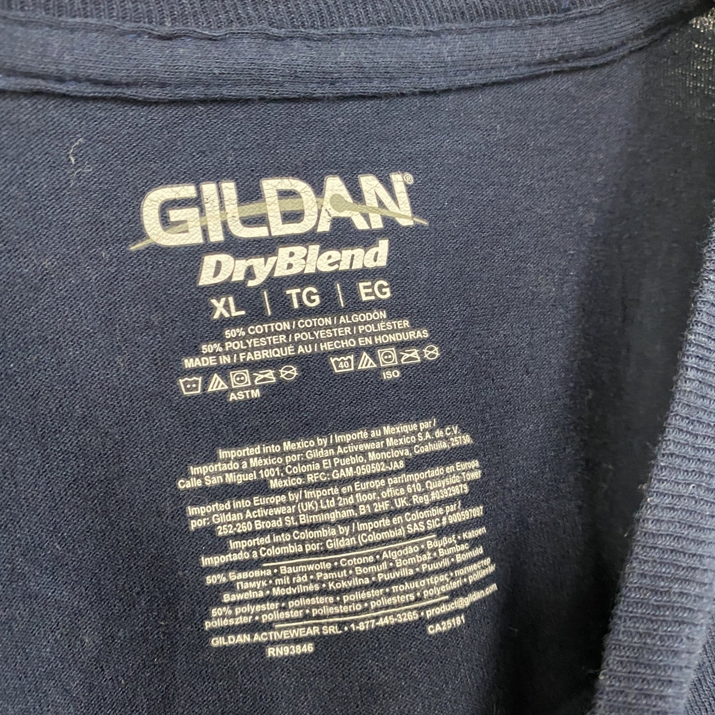 GILDAN　ギルダン　長袖Tシャツ/ロンT　紺　ネイビー　XLサイズ