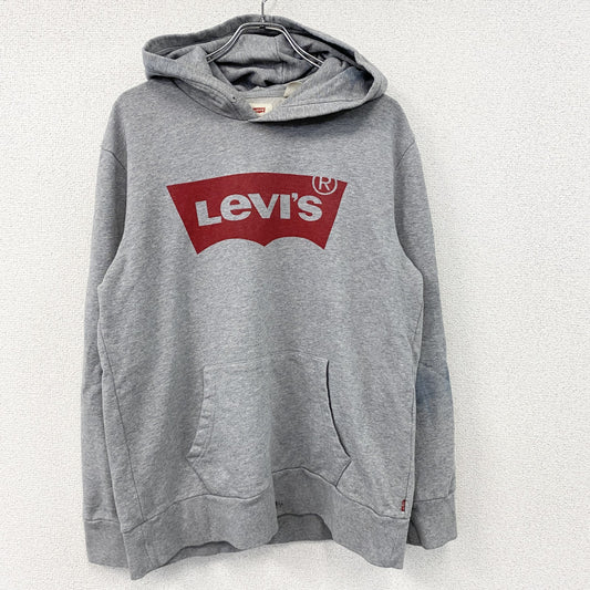 Levi's　リーバイス　スウェットパーカー/フーディー　デカロゴ　灰色　グレー　Lサイズ