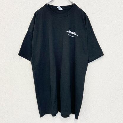 古着 used　PORT＆COMPANY　半袖プリントTシャツ　DHL Supply Chain　クルーネック　黒　2XLサイズ