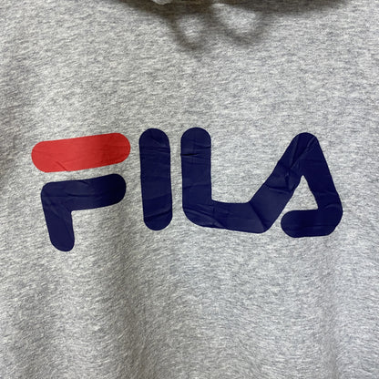FILA　フィラ　スウェットパーカー/フーディー　デカロゴ　スポーツミックス　灰色　グレー　Lサイズ