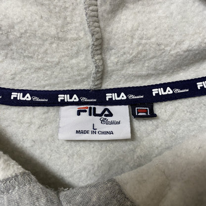 FILA　フィラ　スウェットパーカー/フーディー　デカロゴ　スポーツミックス　灰色　グレー　Lサイズ