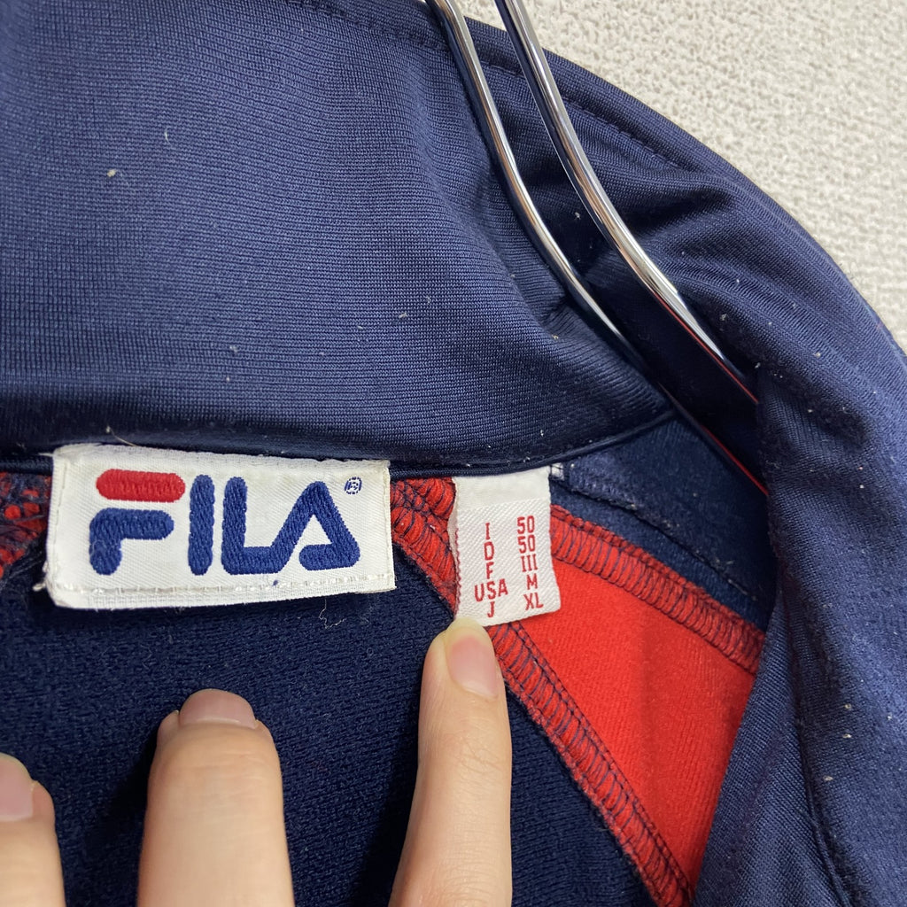 FILA　フィラ　トラックジャケット/ジャージ　紺　ネイビー　Mサイズ