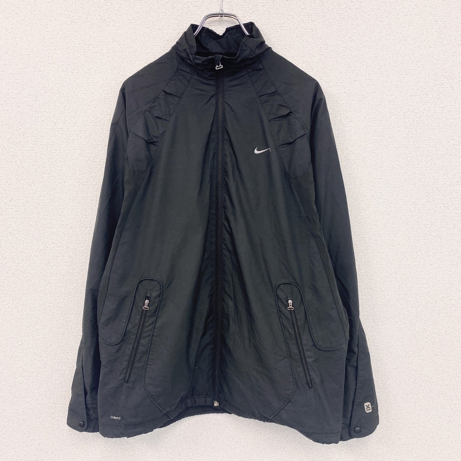NIKE　ナイキ　CLIMA-FIT　フルジップジャケット　ウインドブレーカー　ギミック　黒　ブラック　2XLサイズ　