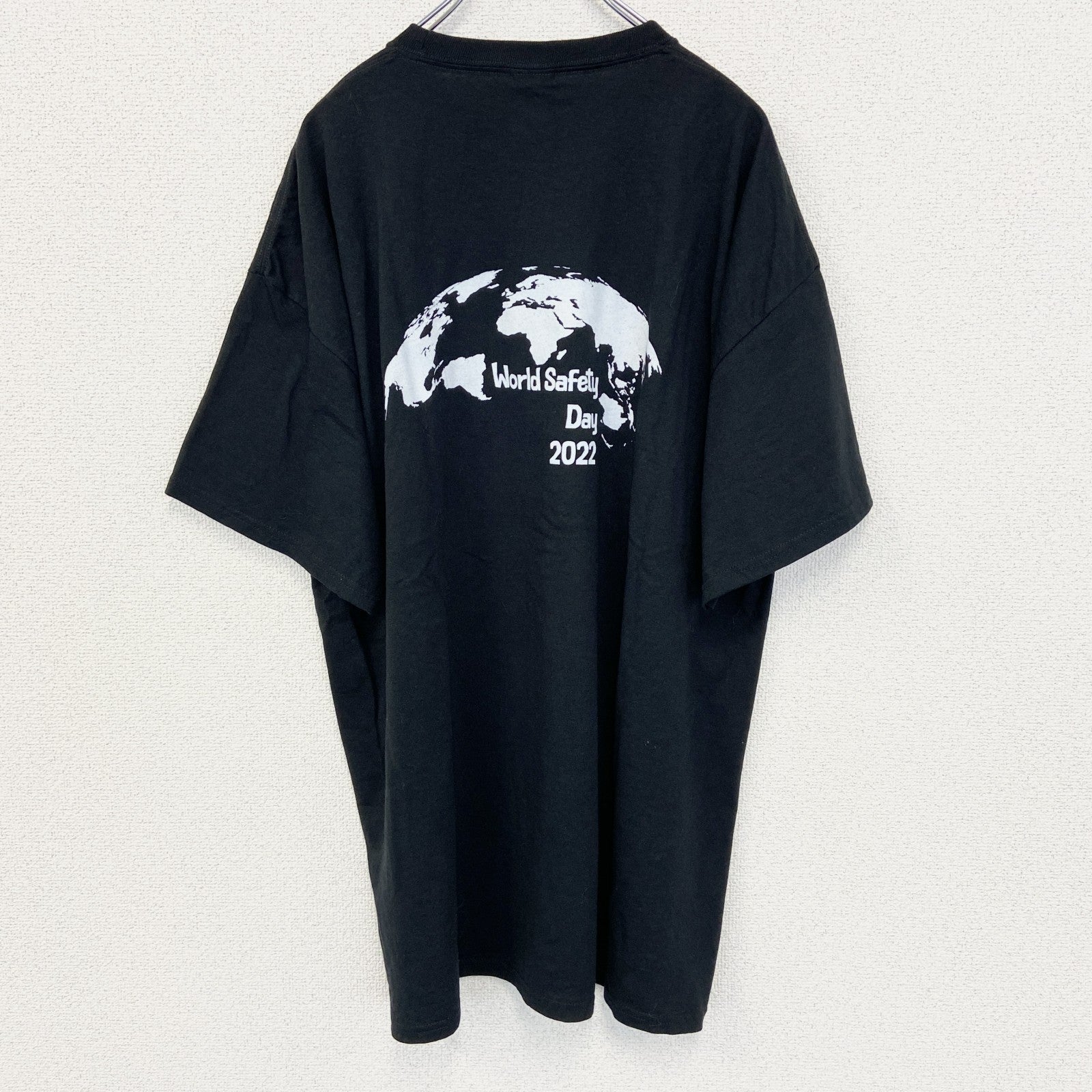 古着 used　PORT＆COMPANY　半袖プリントTシャツ　DHL Supply Chain　クルーネック　黒　2XLサイズ