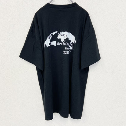 古着 used　PORT＆COMPANY　半袖プリントTシャツ　DHL Supply Chain　クルーネック　黒　2XLサイズ