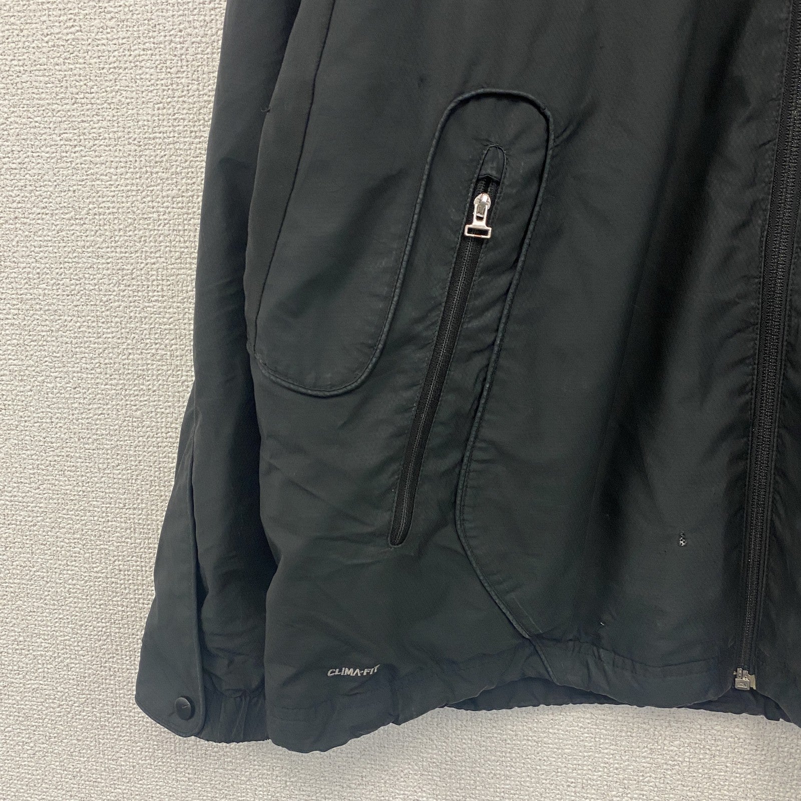 NIKE　ナイキ　CLIMA-FIT　フルジップジャケット　ウインドブレーカー　ギミック　黒　ブラック　2XLサイズ　