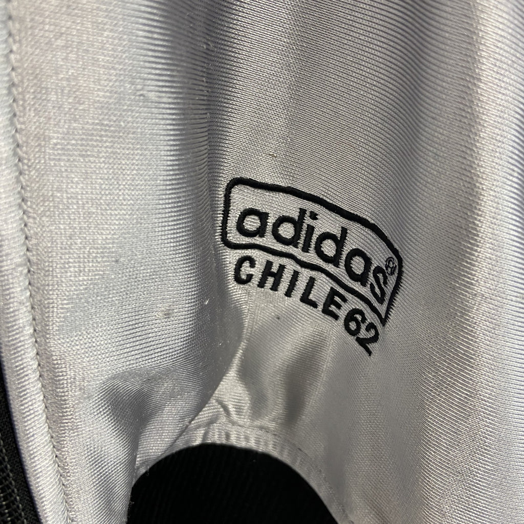 adidas　アディダス　トラックジャケット/ジャージ　バイカラー　黒　シルバー　Lサイズ