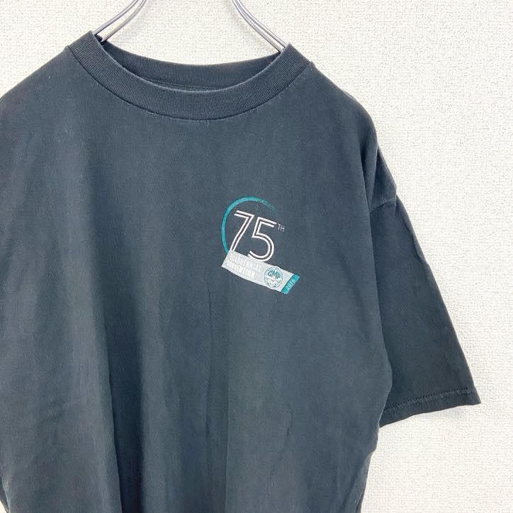 古着 used　Union Line ユニオン ライン　半袖プリントTシャツ　USA製　GMP　クルーネック　黒　Lサイズ