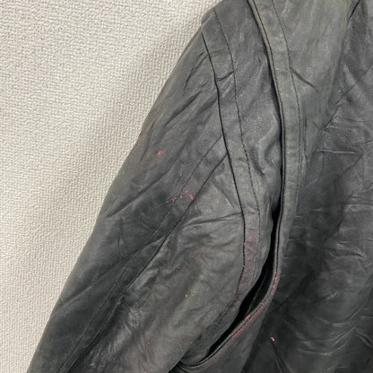 90s　LONDON FOG　ロンドンフォグ　レザージャケット　ブルゾン　スタンドカラー　黒　ブラック　Lサイズ