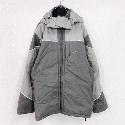 00s　NIKE　ナイキ　マウンテンパーカー　ヴィンテージ　中綿入り　灰色　グレー　XLサイズ