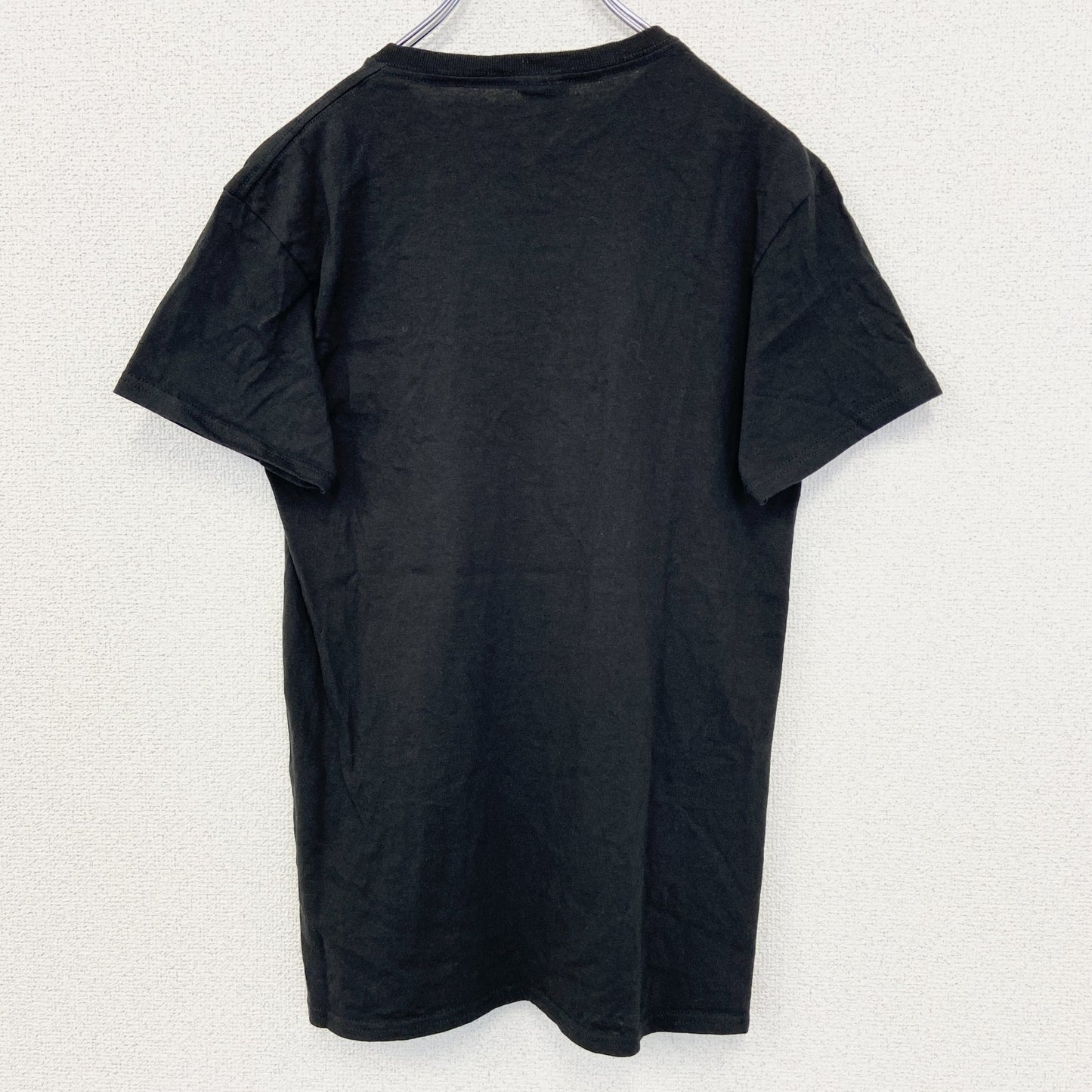 古着 used　DELTA デルタ　半袖プリントTシャツ　おもしろTシャツ　ユニークデザイン　クルーネック　黒　ブラック　Sサイズ