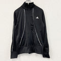 00s　adidas　アディダス　トラックジャケット/ジャージ　パフォーマンスロゴ　デカロゴ　刺繍ロゴ　ヴィンテージ　黒　ブラック　Lサイズ