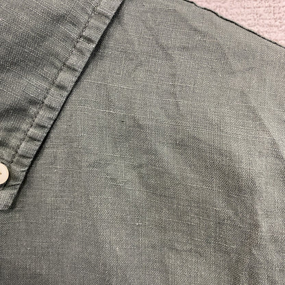 90s～　Eddie Bauer　エディーバウアー　半袖シャツ　ボタンダウンシャツ　ヴィンテージ　グリーン　Mサイズ