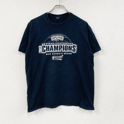 San Antonio Spurts　サンアントニオスパーズ　NBA　半袖プリントTシャツ　黒　ブラック