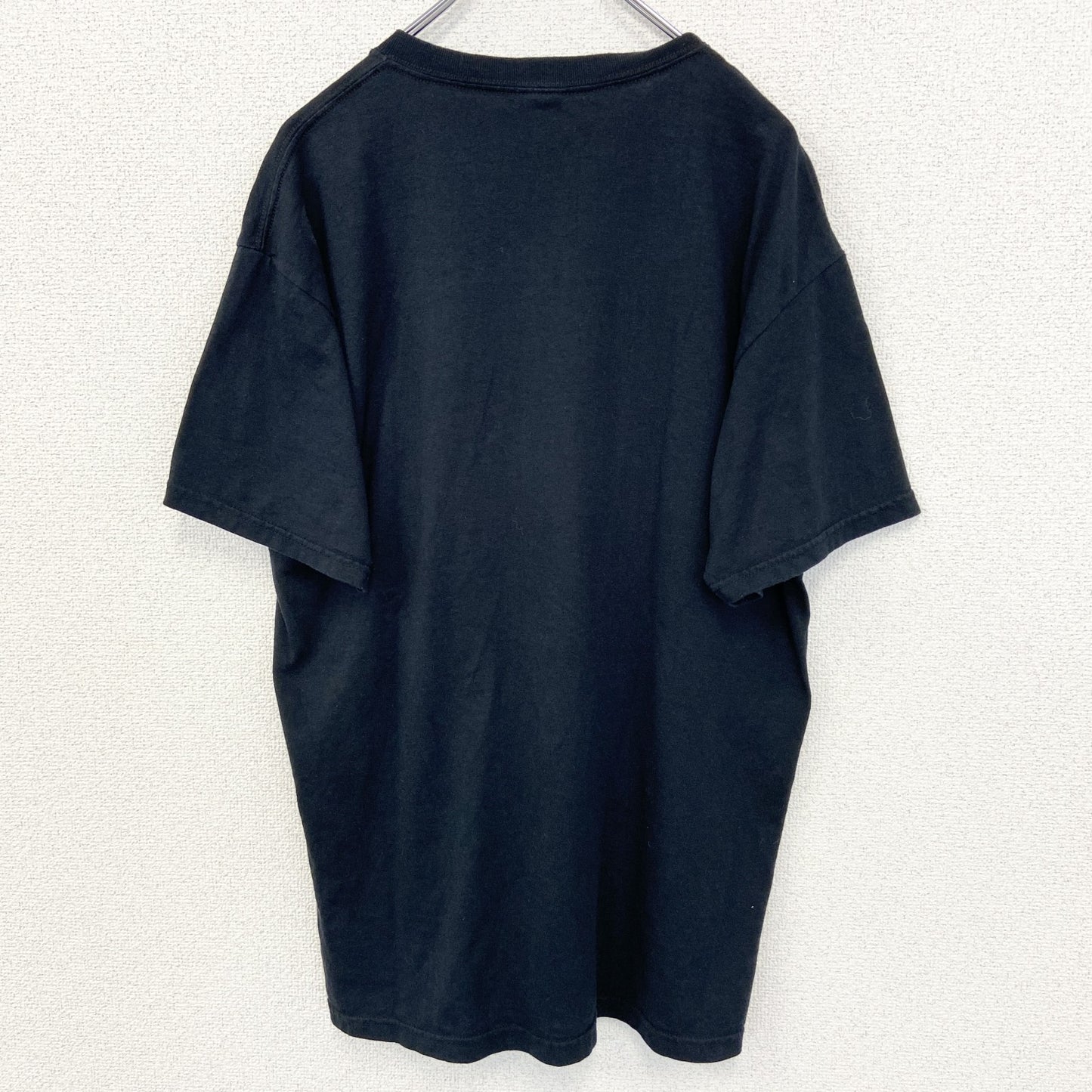 古着 used　JERZEES ジャージーズ　半袖プリントTシャツ　ビッグT　セーサル チャベス　クルーネック　黒　Lサイズ