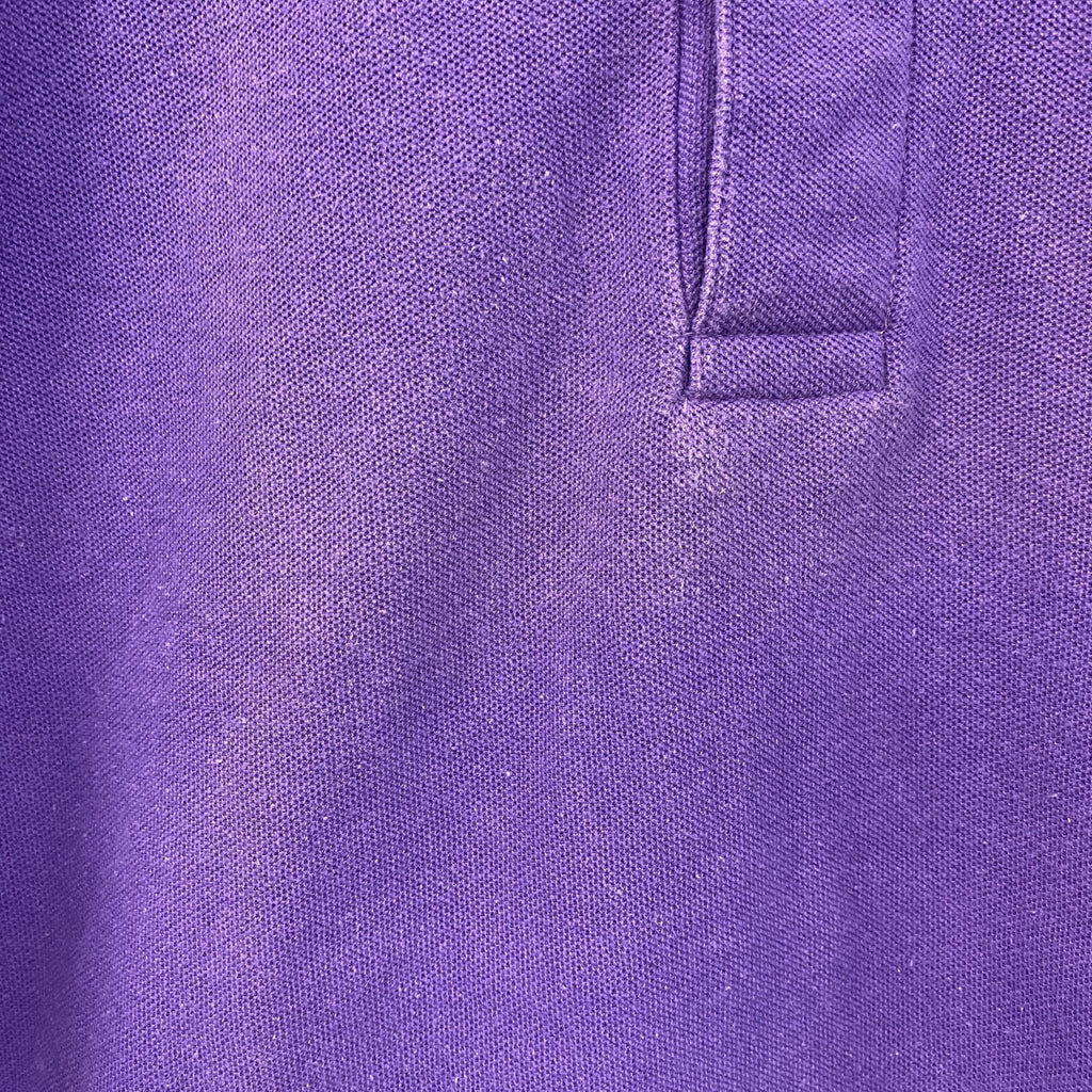 POLO　ポロ　半袖ポロシャツ　刺繡ロゴ　紫　パープル