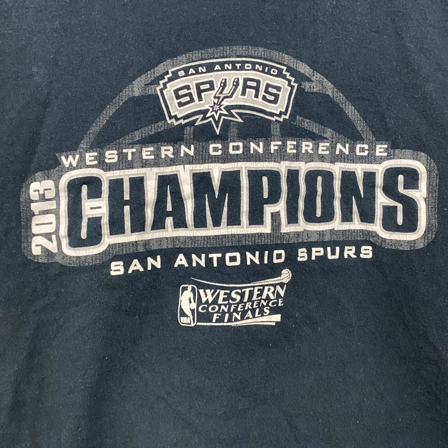 San Antonio Spurts　サンアントニオスパーズ　NBA　半袖プリントTシャツ　黒　ブラック