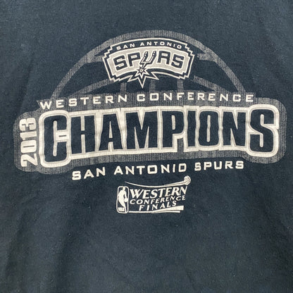 San Antonio Spurts　サンアントニオスパーズ　NBA　半袖プリントTシャツ　黒　ブラック