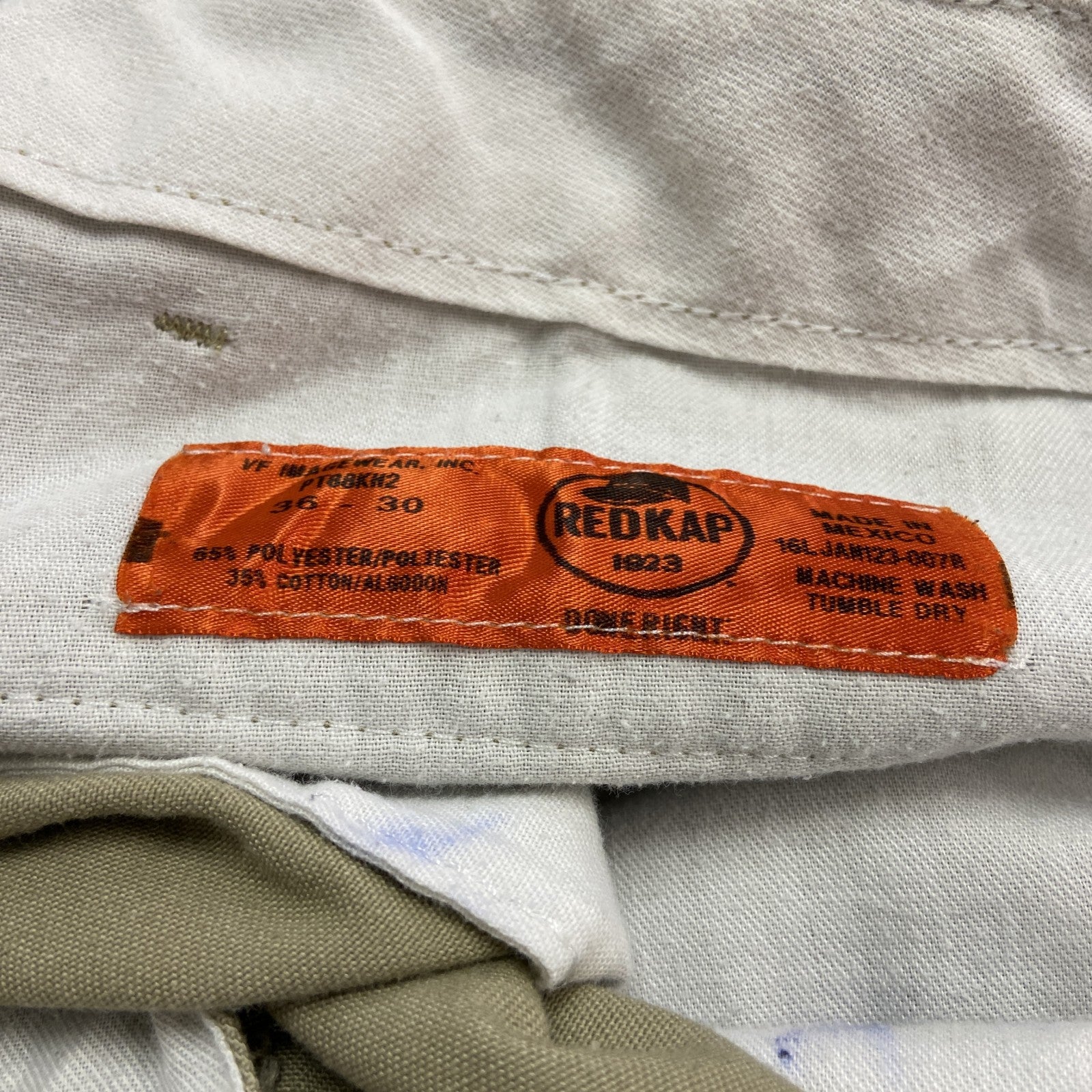 RED KAP　レッドキャップ　カーゴパンツ　ワークパンツ　ジップフライ　ベージュ　W36サイズ