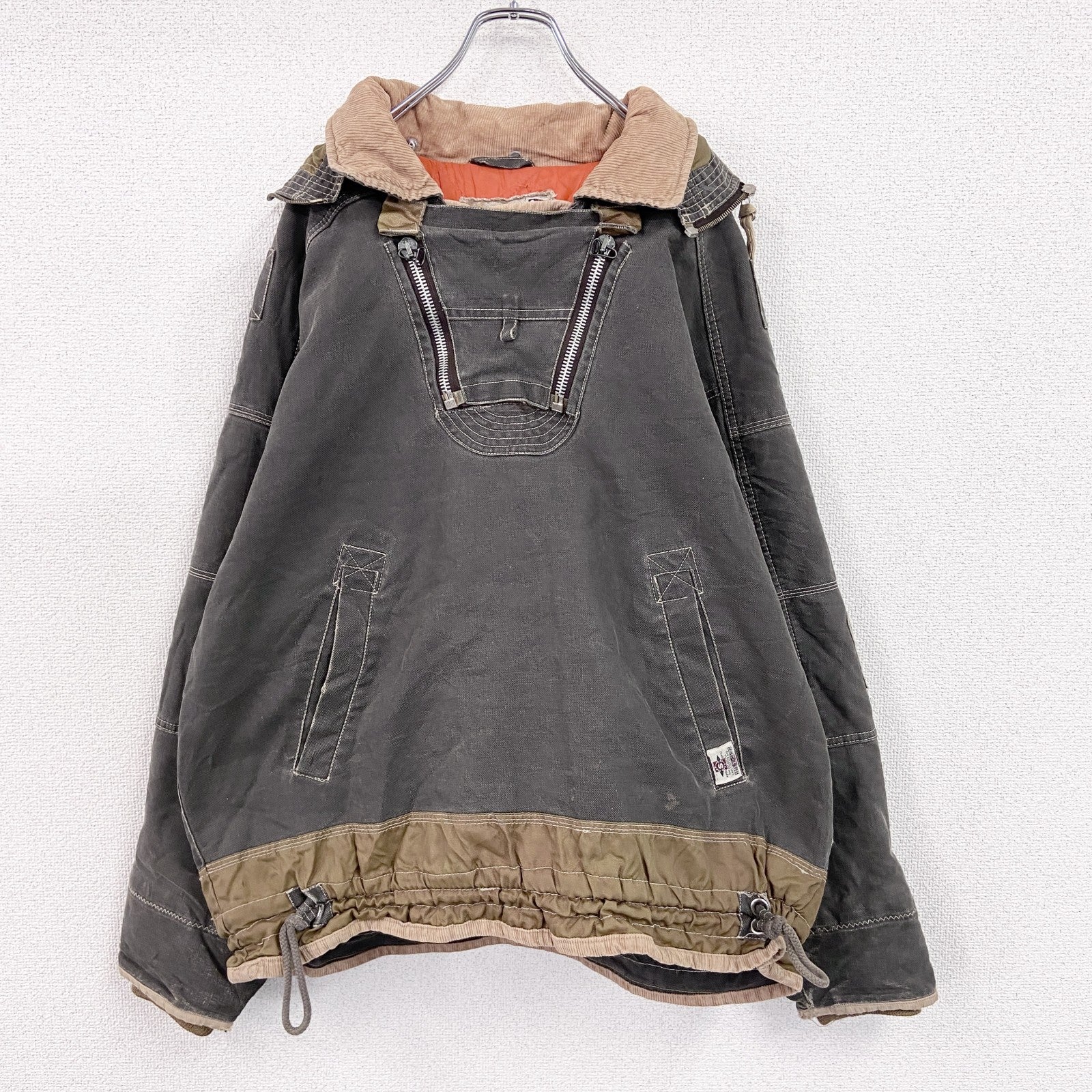 ～90s　SCOTCH&SODA　スコッチアンドソーダ　アノラックパーカー　中綿入り　ヴィンテージ　グレー　Mサイズ
