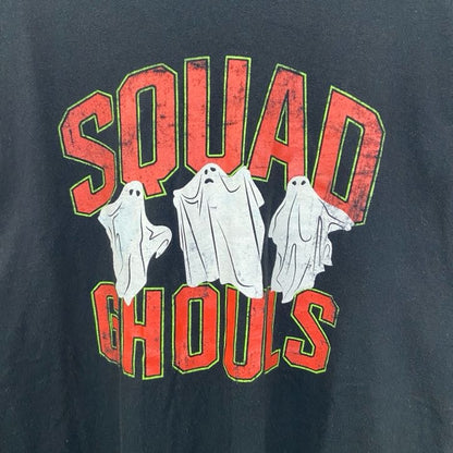 古着 used　celebrate HALLOWEEN　半袖プリントTシャツ　SQUAD GHOULS　おばけ　黒　Mサイズ