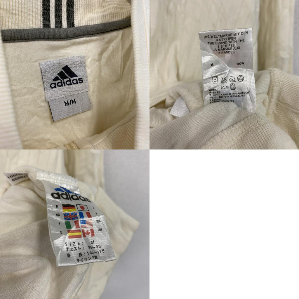 adidas　アディダス　ハーフジップスウェット/トレーナー　白　ホワイト　Mサイズ