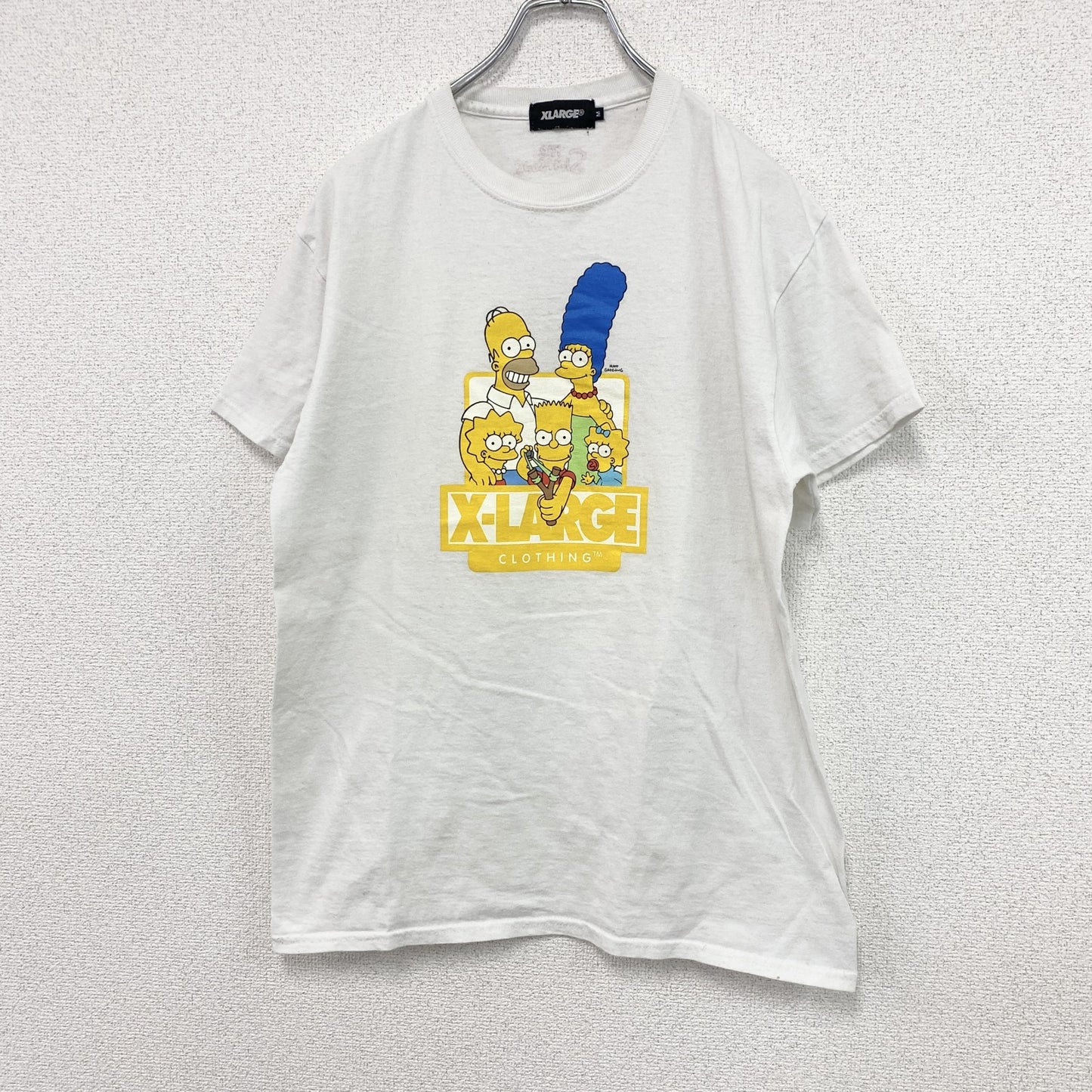 XLARGE　エクストララージ　The SIMPSONS　ザ・シンプソンズ　半袖Tシャツ　白　ホワイト　Mサイズ