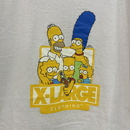 XLARGE　エクストララージ　The SIMPSONS　ザ・シンプソンズ　半袖Tシャツ　白　ホワイト　Mサイズ
