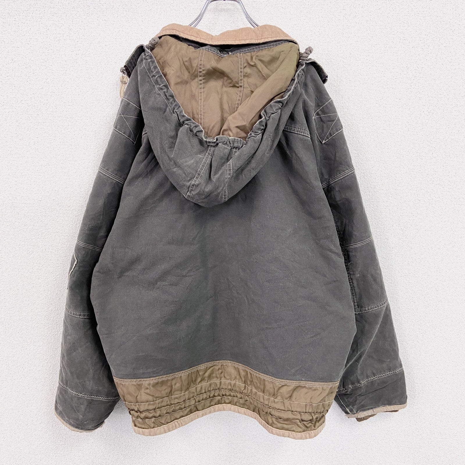～90s　SCOTCH&SODA　スコッチアンドソーダ　アノラックパーカー　中綿入り　ヴィンテージ　グレー　Mサイズ