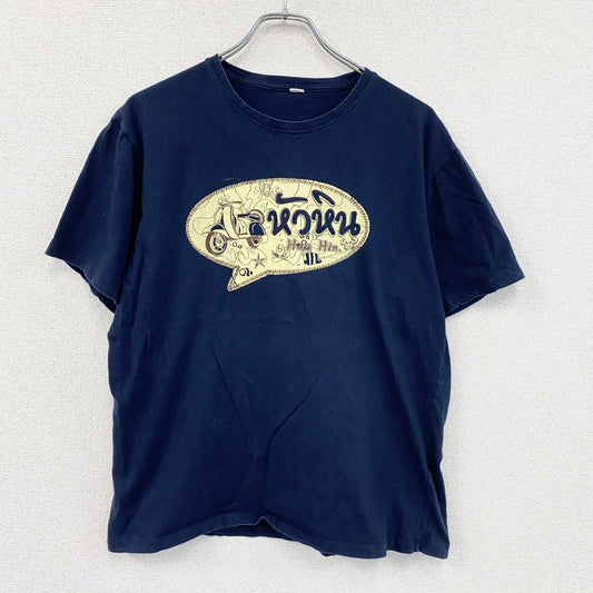 半袖プリントTシャツ　スーベニア　Hua Hin　紺　ネイビー　XLサイズ