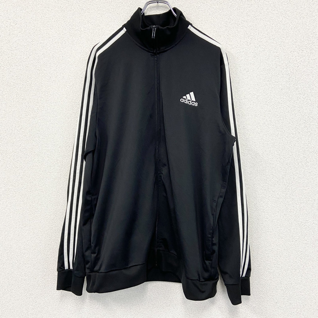 adidas　アディダス　トラックジャケット/ジャージ　黒　ブラック　XLサイズ