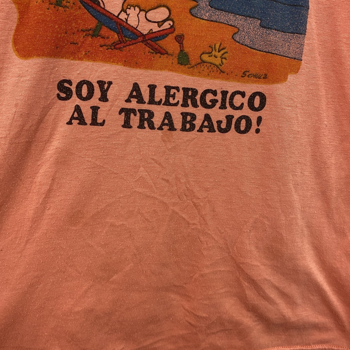 ～80s　SPORT　SNOOPY　スヌーピー　半袖プリントTシャツ　ヴィンテージ　ピンク