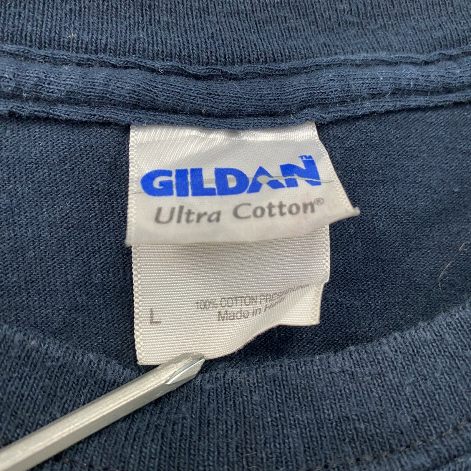 GILDAN　ギルダン　半袖プリントTシャツ　8連プリント　両面プリント　英字プリント　黒　ブラック　Lサイズ