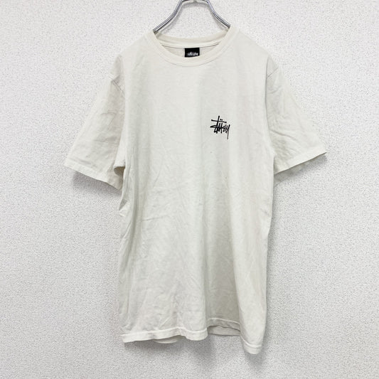 STUSSY　ステューシー　半袖Tシャツ　デカロゴ　白　ホワイト　Sサイズ
