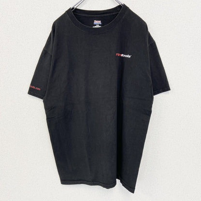 古着 used　Hanes ヘインズ　半袖プリントTシャツ　ビッグT　Film tools　クルーネック　黒　Lサイズ