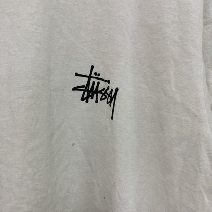 STUSSY　ステューシー　半袖Tシャツ　デカロゴ　白　ホワイト　Sサイズ