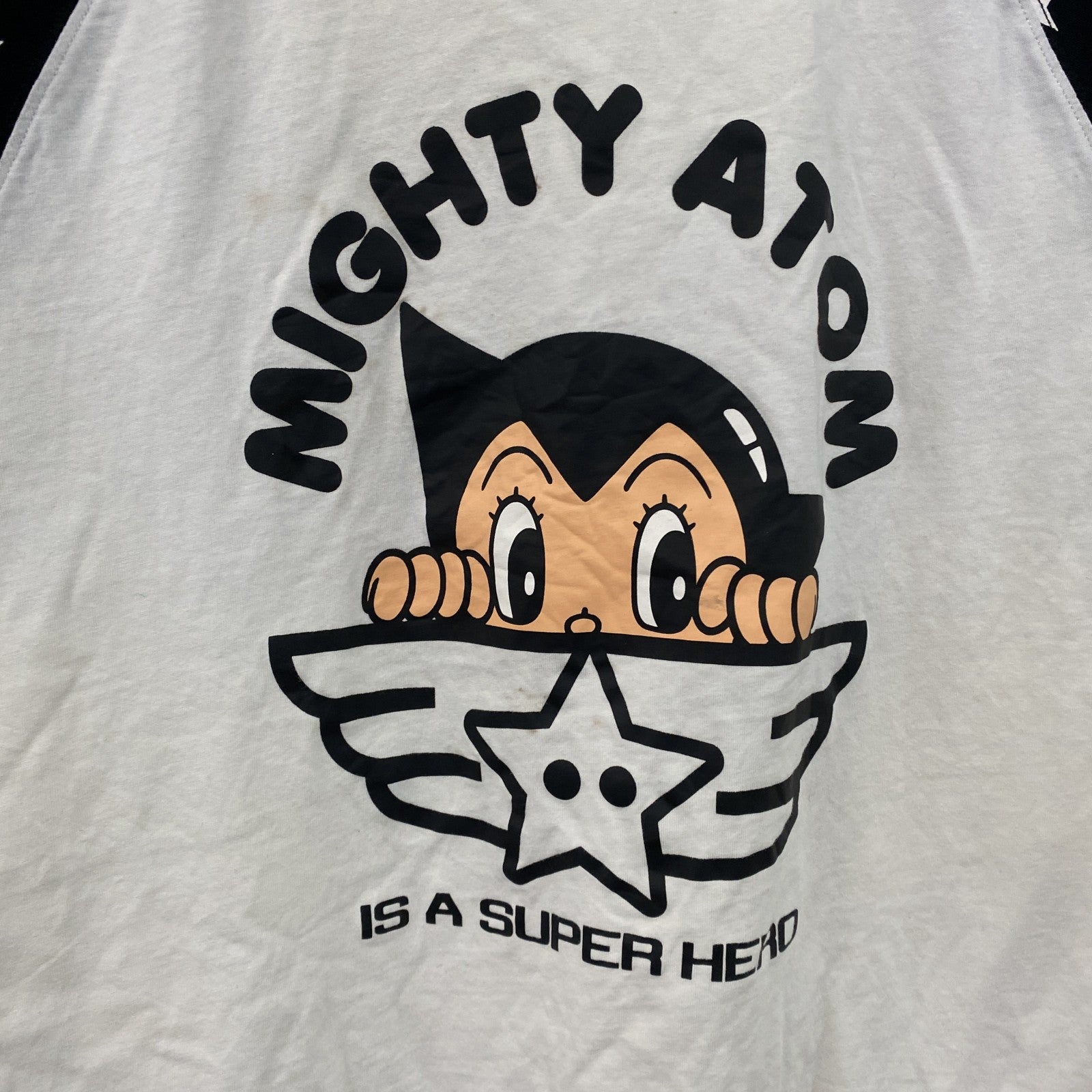 MIGHTY ATOM　鉄腕アトム　半袖プリントTシャツ　ラグランT　白　ホワイト　2XLサイズ