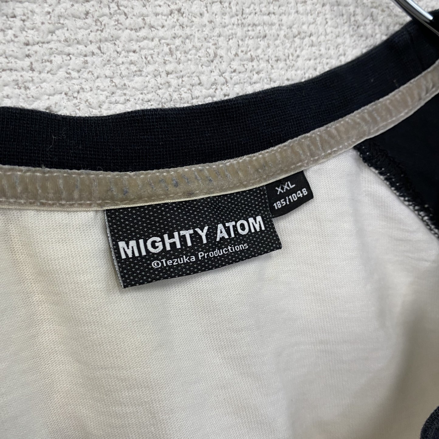 MIGHTY ATOM　鉄腕アトム　半袖プリントTシャツ　ラグランT　白　ホワイト　2XLサイズ