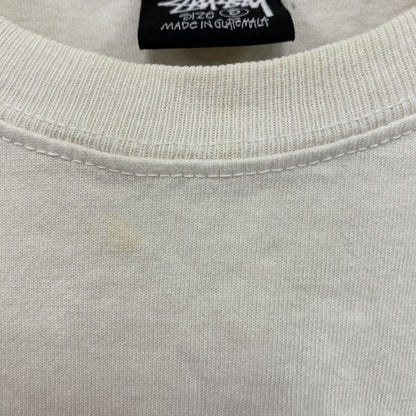 STUSSY　ステューシー　半袖Tシャツ　デカロゴ　白　ホワイト　Sサイズ