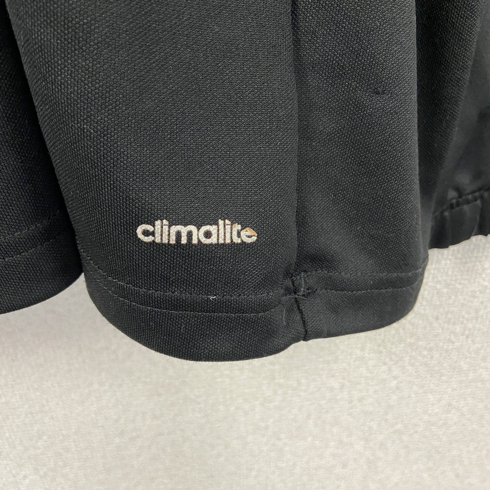 adidas　アディダス　climalite　ハーフジッププルオーバージャージ　スリーストライプス　黒　XLサイズ