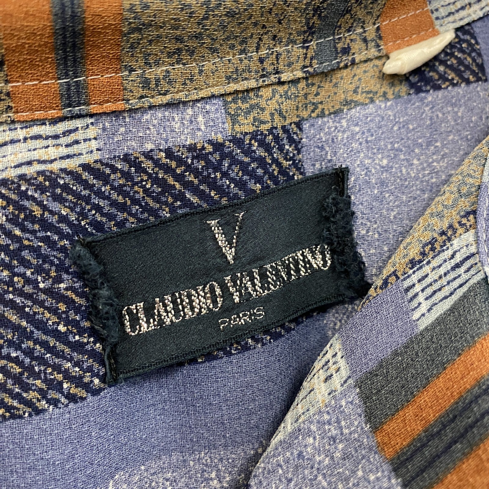CLAUDIO VALENTINO　クラウディオヴァレンティノ　半袖シャツ　総柄　マルチカラー