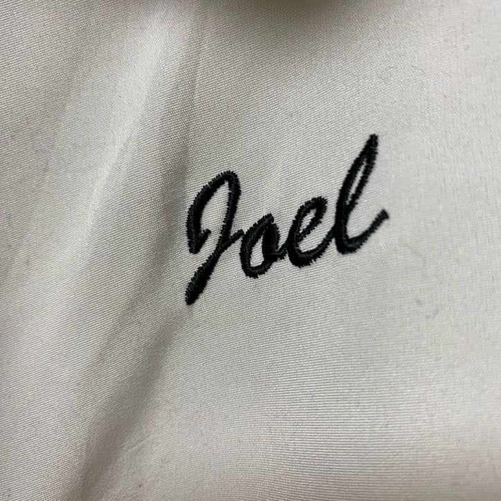 古着 used　BOATHHOUSE　長袖ハーフジップナイロンジャケット　 バイカラー　刺デザイン　黒　白　XSサイズ
