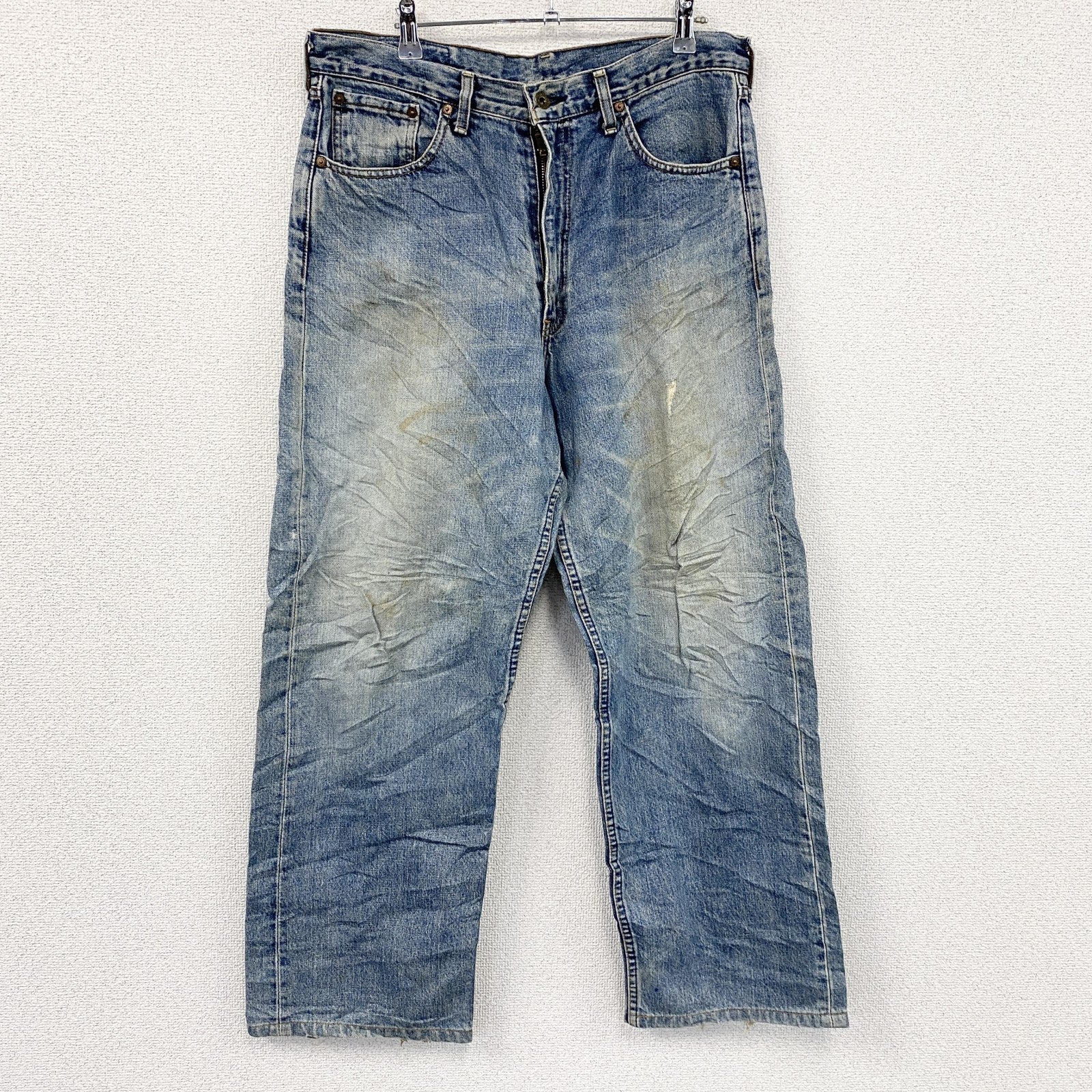 Levi's　リーバイス　504　デニムパンツ/ダメージジーンズ　ジップフライ　インディゴ　W34サイズ