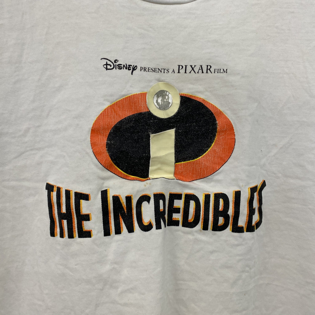 Disney　ディズニー　Mr.インクレディブル　半袖プリントTシャツ　白　ホワイト　Lサイズ